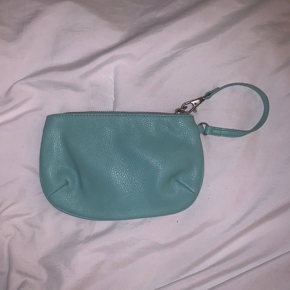 Teal Aero Studded Zipper Wristlet - Picture 2 of 10